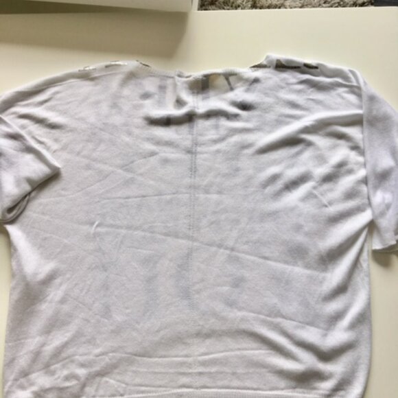 White LOGO sweater (made in Italy) S/M - Picture 5 of 9